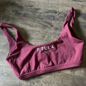 P’TULA wine sports bra size: Med